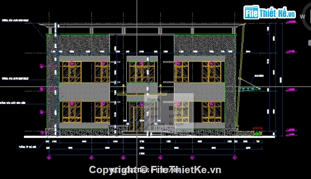 kiến trúc nhà làm việc,nhà đầy đủ chi tiết,bản vẽ trụ sở công  an,trụ sở công an,trụ sở,thiết kế bản vẽ thi công